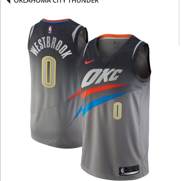 Download Free Nike Shirts Oklahoma City Thunder Westbrook Jersey Poshmark PSD Mockups.